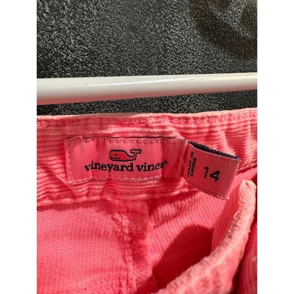 Vineyard Vines Pants Pink Corduroy Pockets Skinny Ankle 98% Cotton Size 14 Teen - Picture 4 of 5